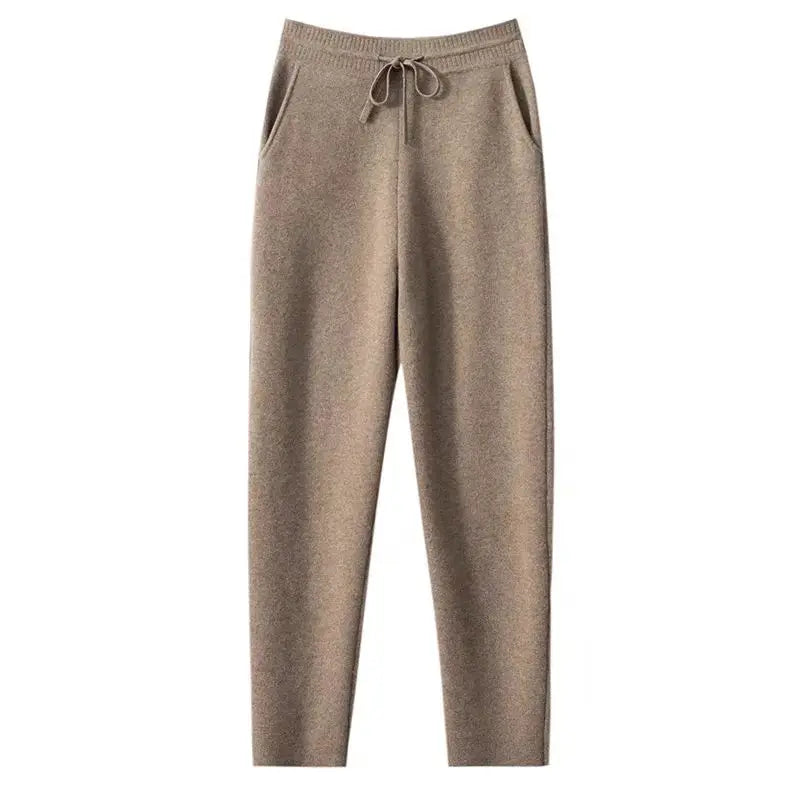 Cashmere Knit Sweater & Harem Pants Set – Autumn Winter Suit