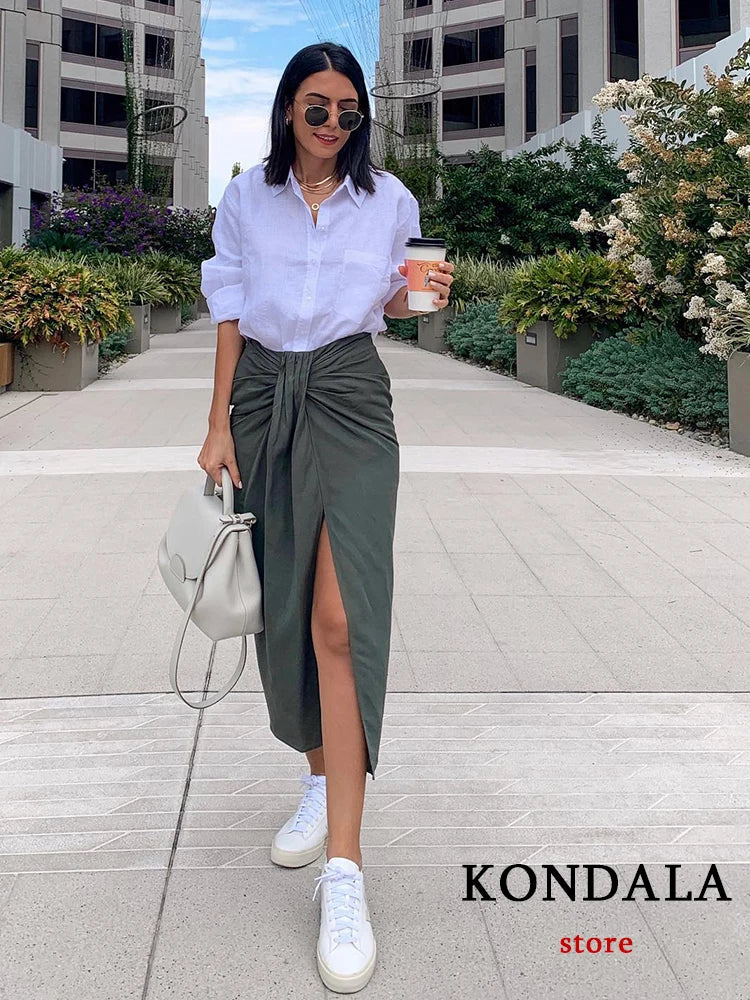 Bow Shirt & Pleated Skirt Co-ord
