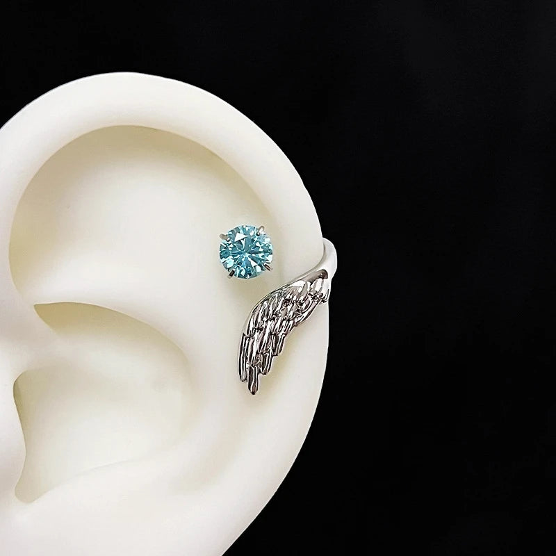 Silver Wing Ear Cuff – Fashion Zircon Detail