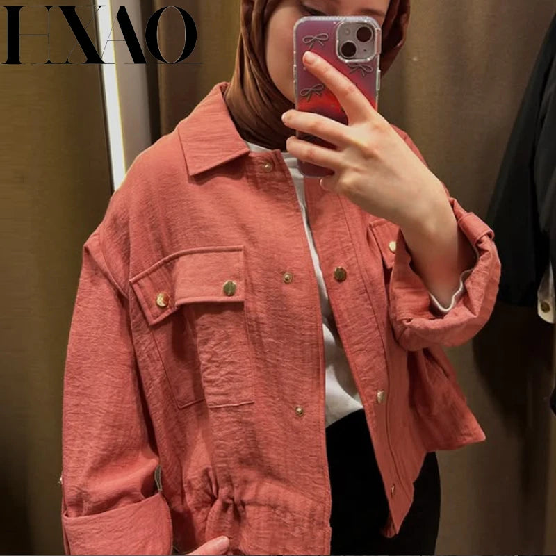 Cropped Button Bomber
