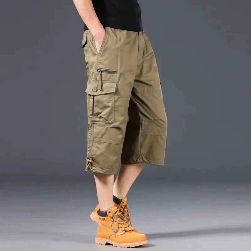 Relaxed Fit Multi-Pocket Jogger Shorts