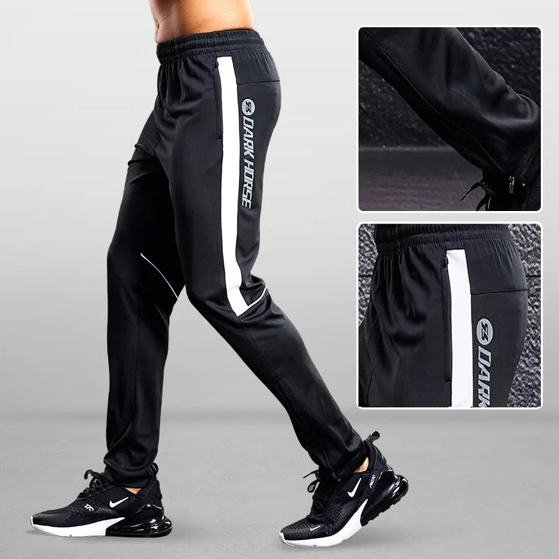 Running Pants with Zipper Pockets – Soccer Training & Jogging Trousers