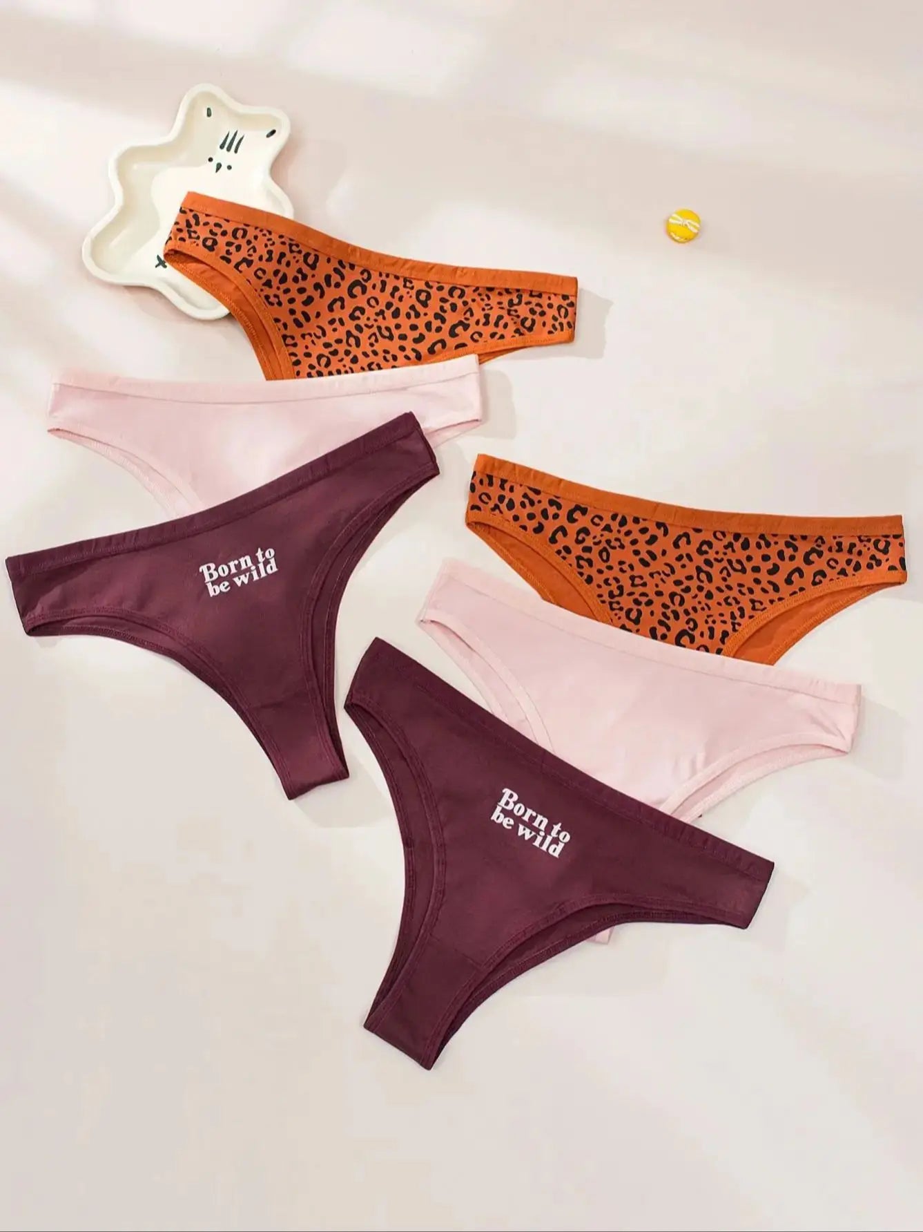 Leopard Print Thongs – Comfortable, Tummy Control – 6-Pack
