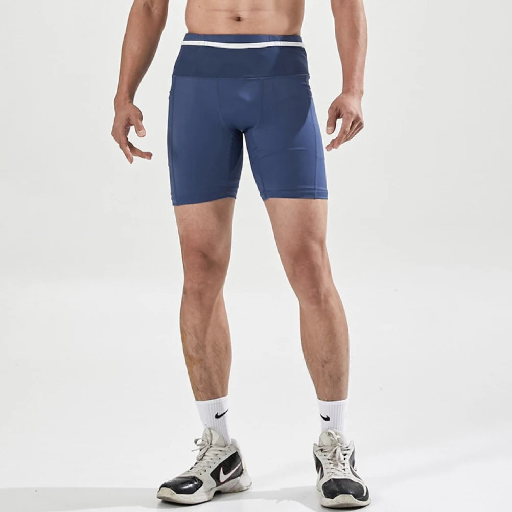 Multi-Pocket Compression Marathon Shorts – Quick Dry Jogging & Cycling