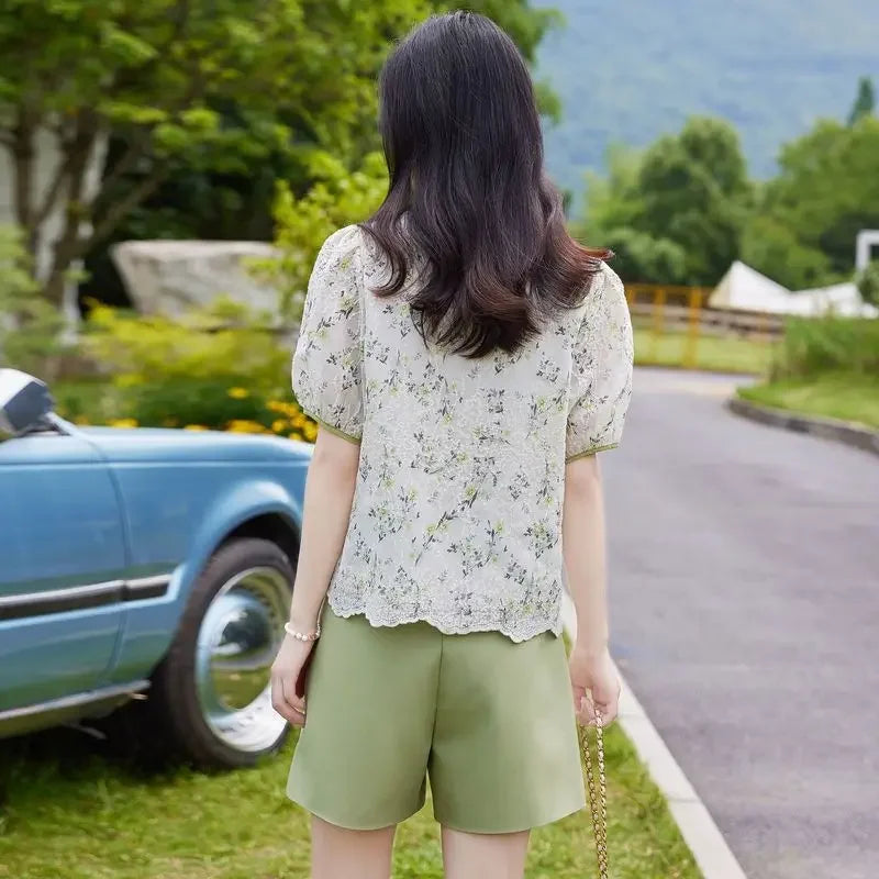 Elegant Office Shorts & Top Set – Classic Two Piece Suit