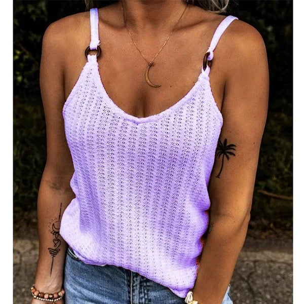 Backless Casual Tank Top — Loose Solid Sling