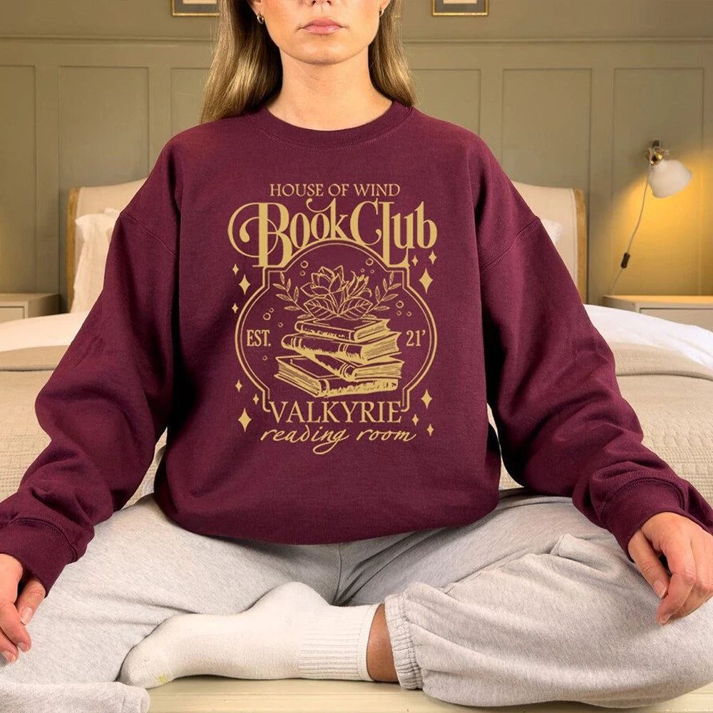 Book Club Sweatshirt — ACOTAR House of Wind Design, Cozy Literary Look