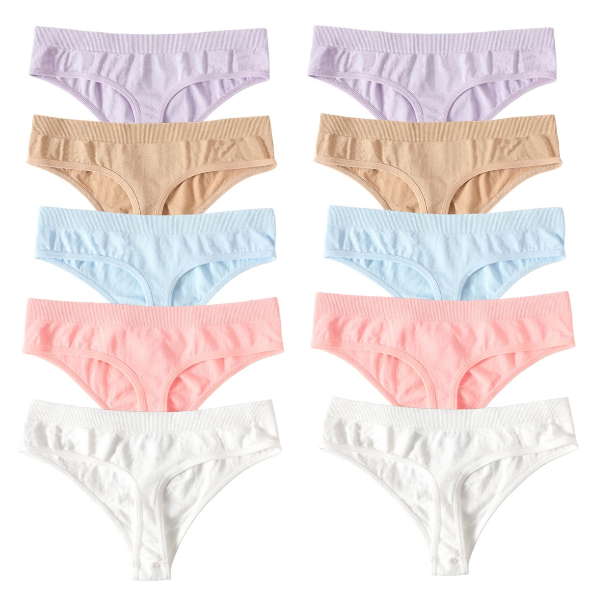 Seamless Thongs – Low Waist, Sporty – 10-Pack