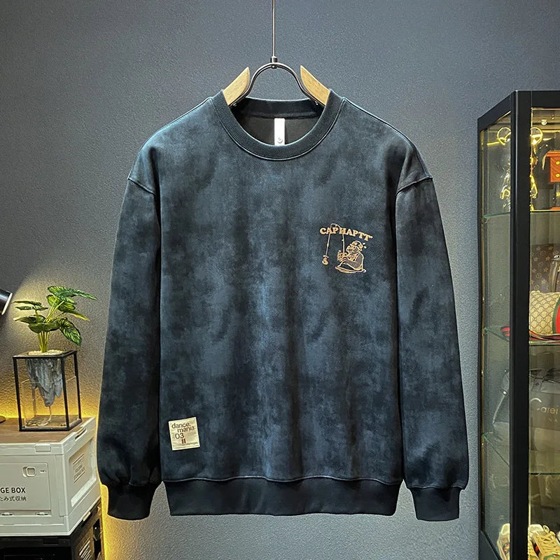 Retro Print Crewneck Sweatshirt