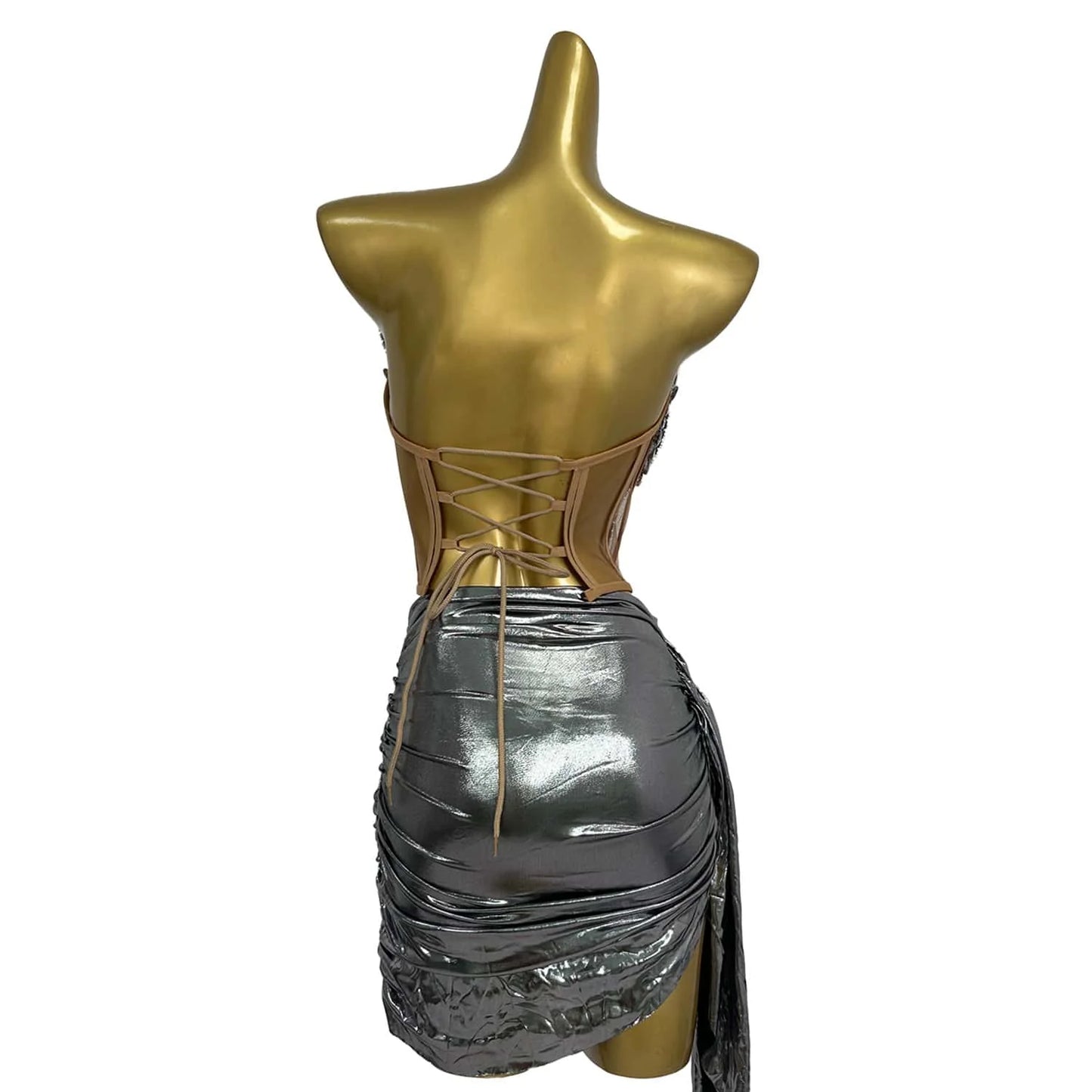 Strapless Sequin Top & Skirt Set