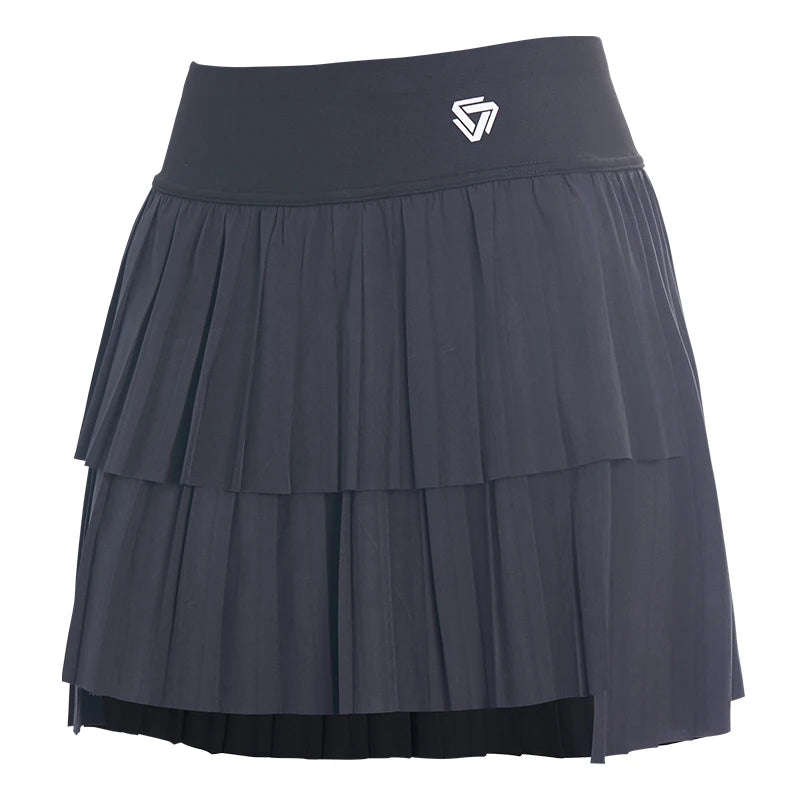 High Waist Double-Layer Pleated Skort — Athletic Golf & Tennis Workout