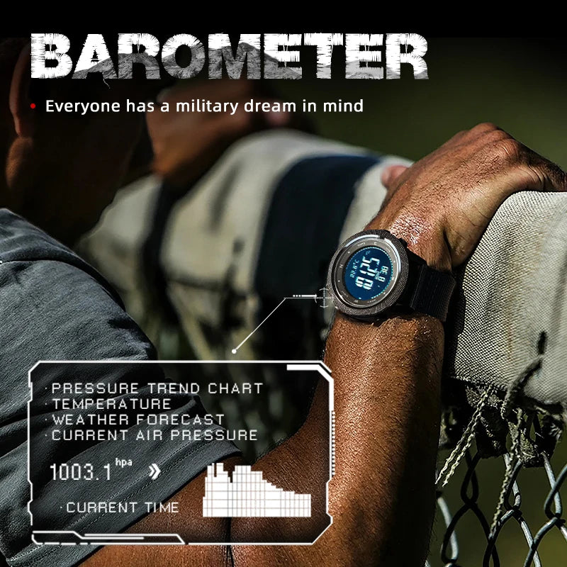 Digital Outdoor Watch – Altimeter, Compass, Barometer, Running & Swimming