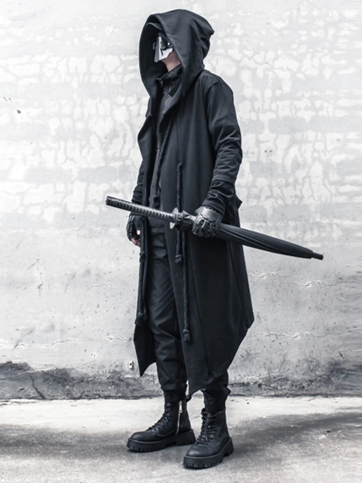 Hooded Long Trench Coat — Casual Streetwear Outerwear