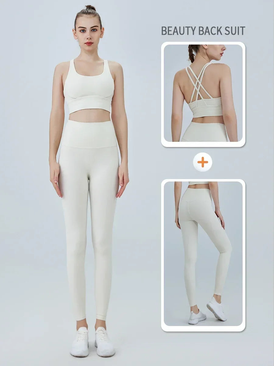 2-Piece Yoga Tracksuit — Women's Athletic Wear Sports Bra & Leggings Fitness Gym Outfit