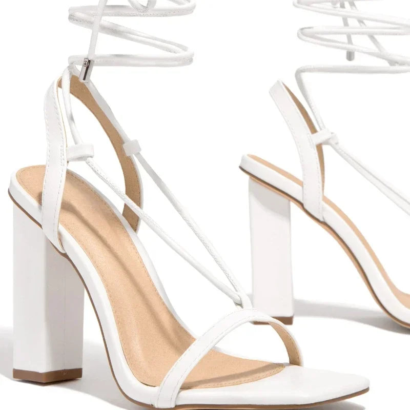 LaceAura | Luxury Lace-Up Pumps – Elegant Summer Heels