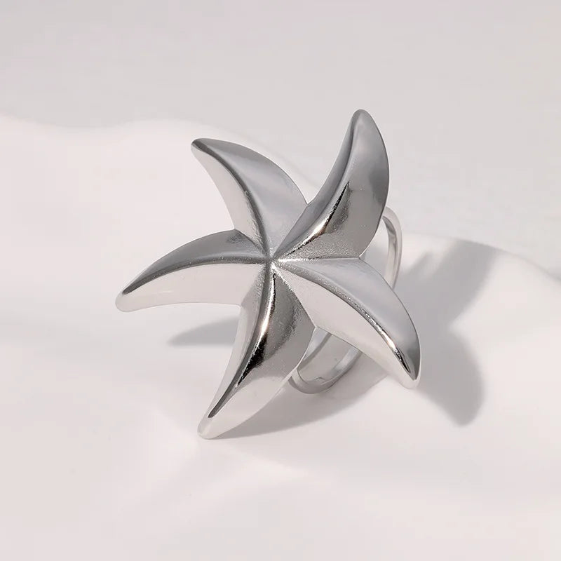 Starfish Open Ring – Waterproof Gold or Silver