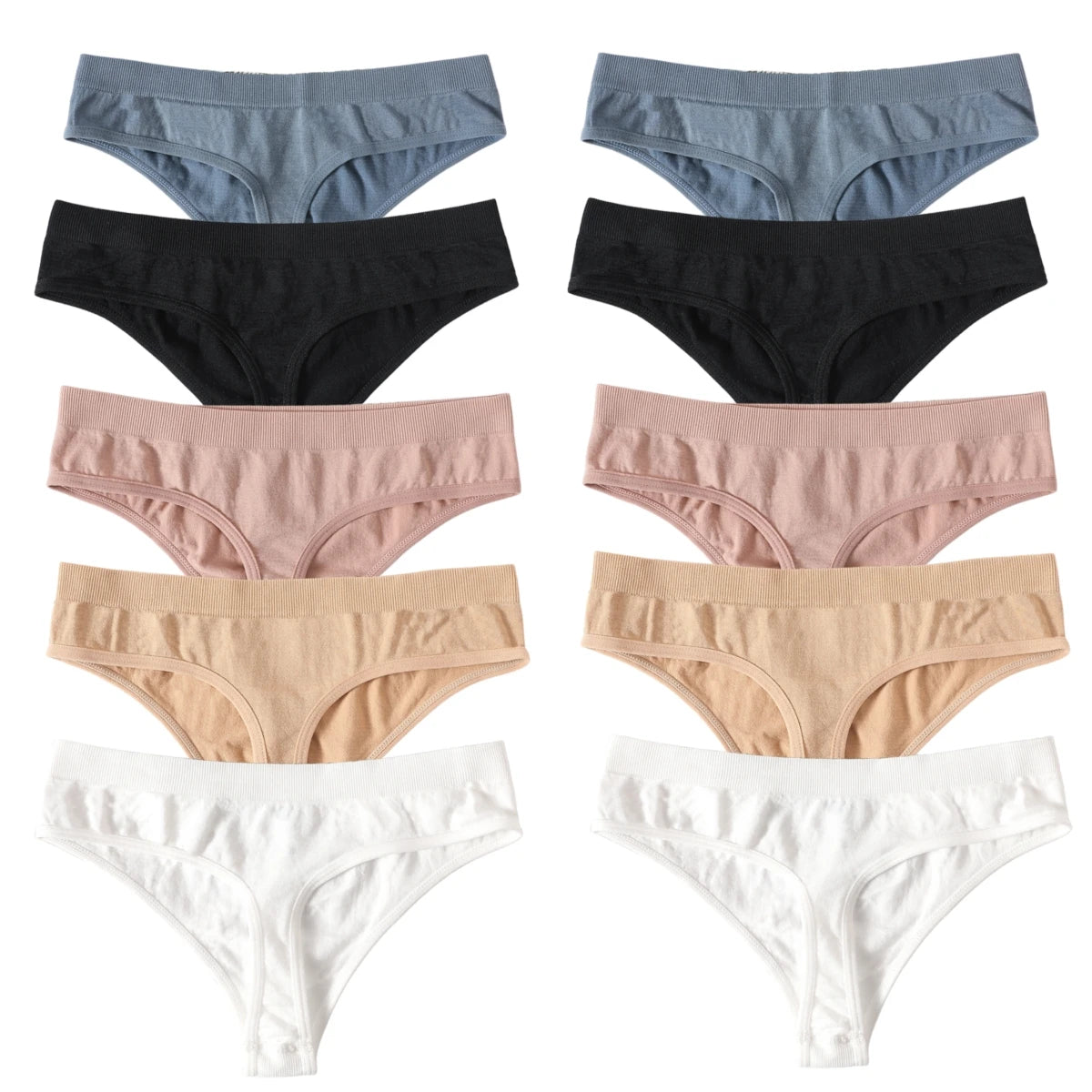 Seamless Thongs – Low Waist, Sporty – 10-Pack