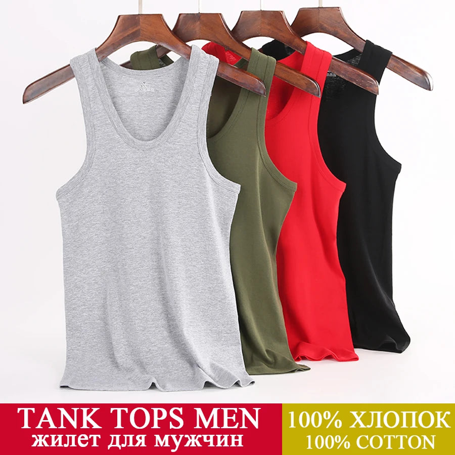 Classic Cotton Tank Pack – Slim Fit 4-Piece Set