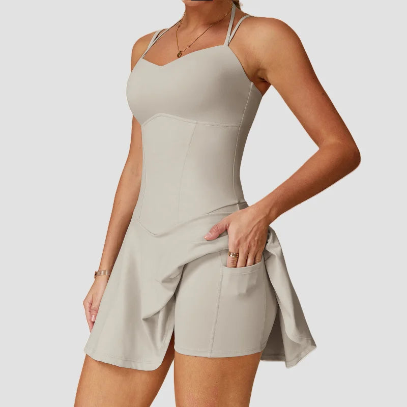 AceTennis Skirt Set – Sport Dress with Pockets