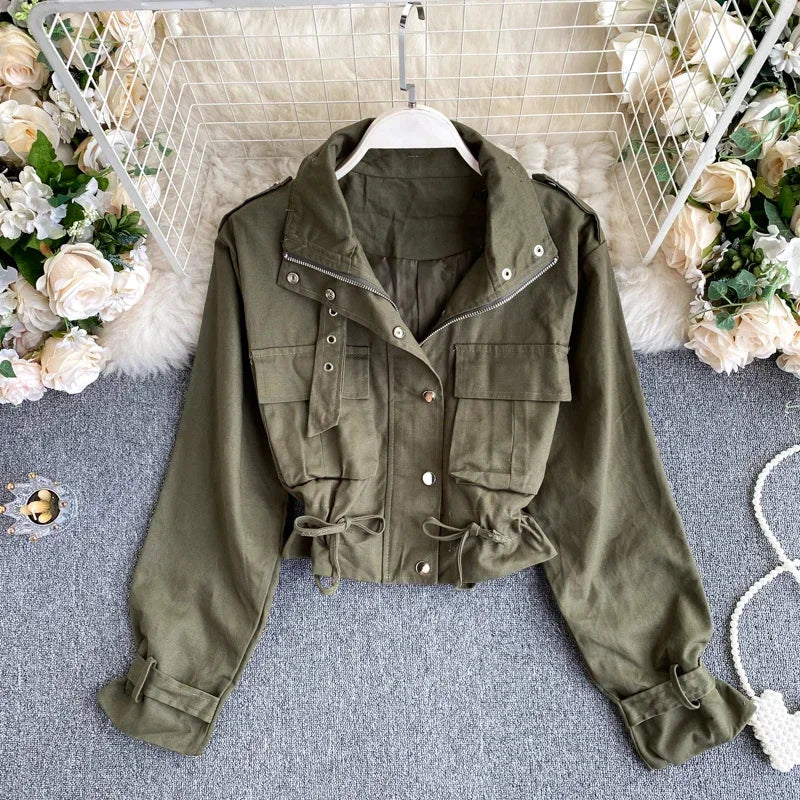 Safari Collar Short Coat