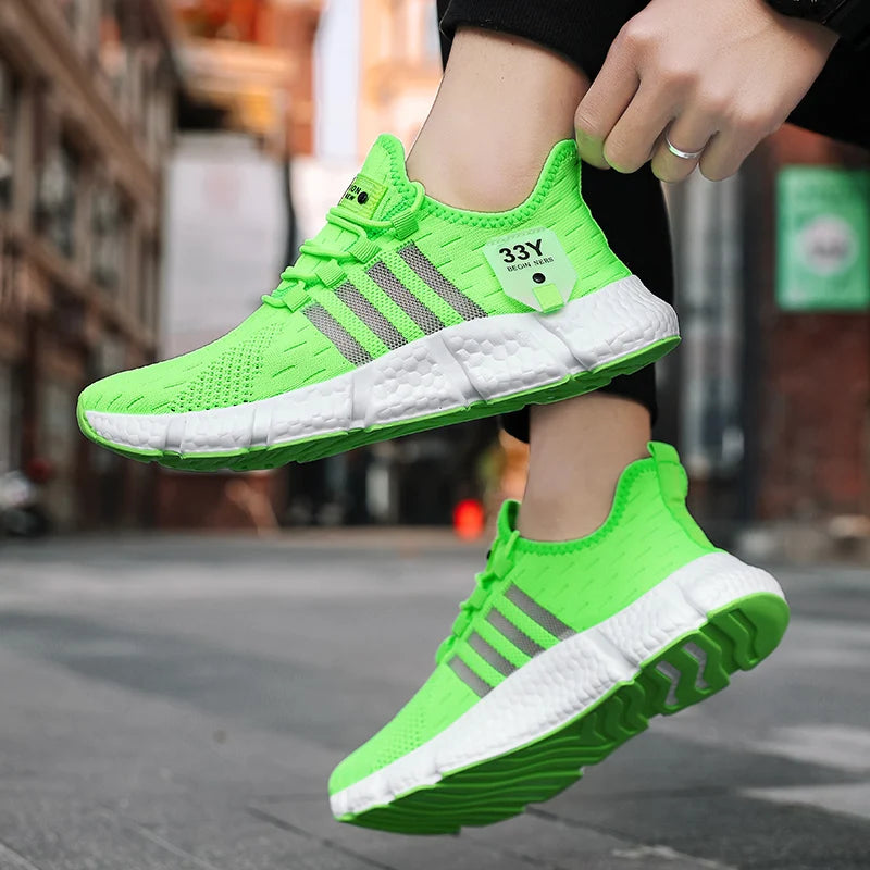 Lightweight Mesh Walking Sneakers — Plus Size Casual Tennis Shoes