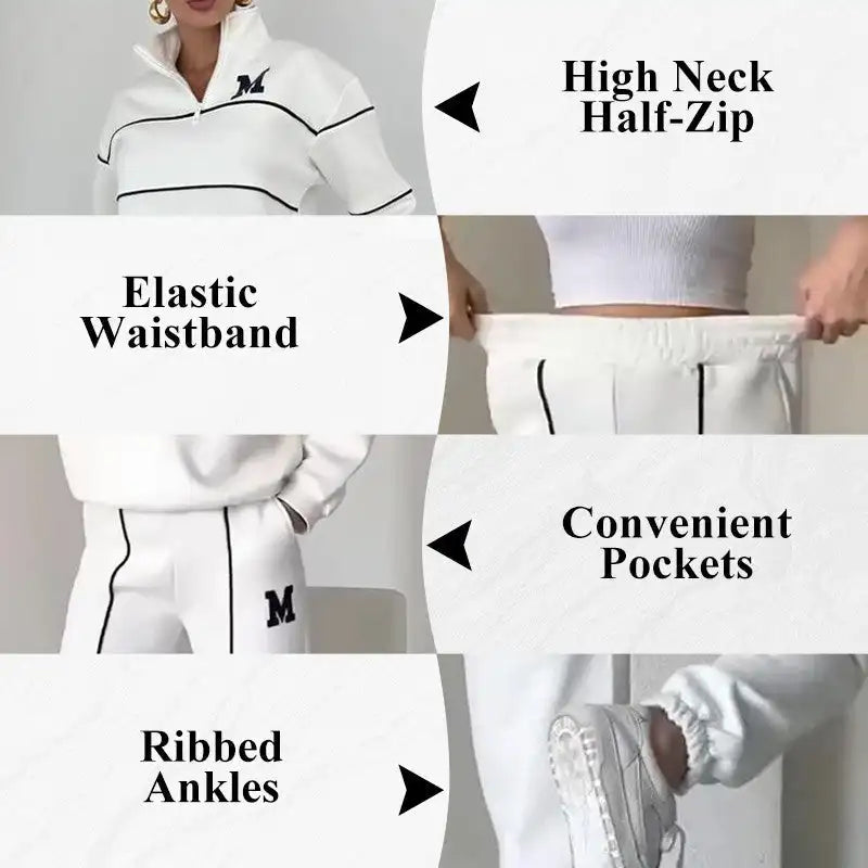 Lounge Pullover Sweatshirt & Sweatpants Set – Casual Comfort
