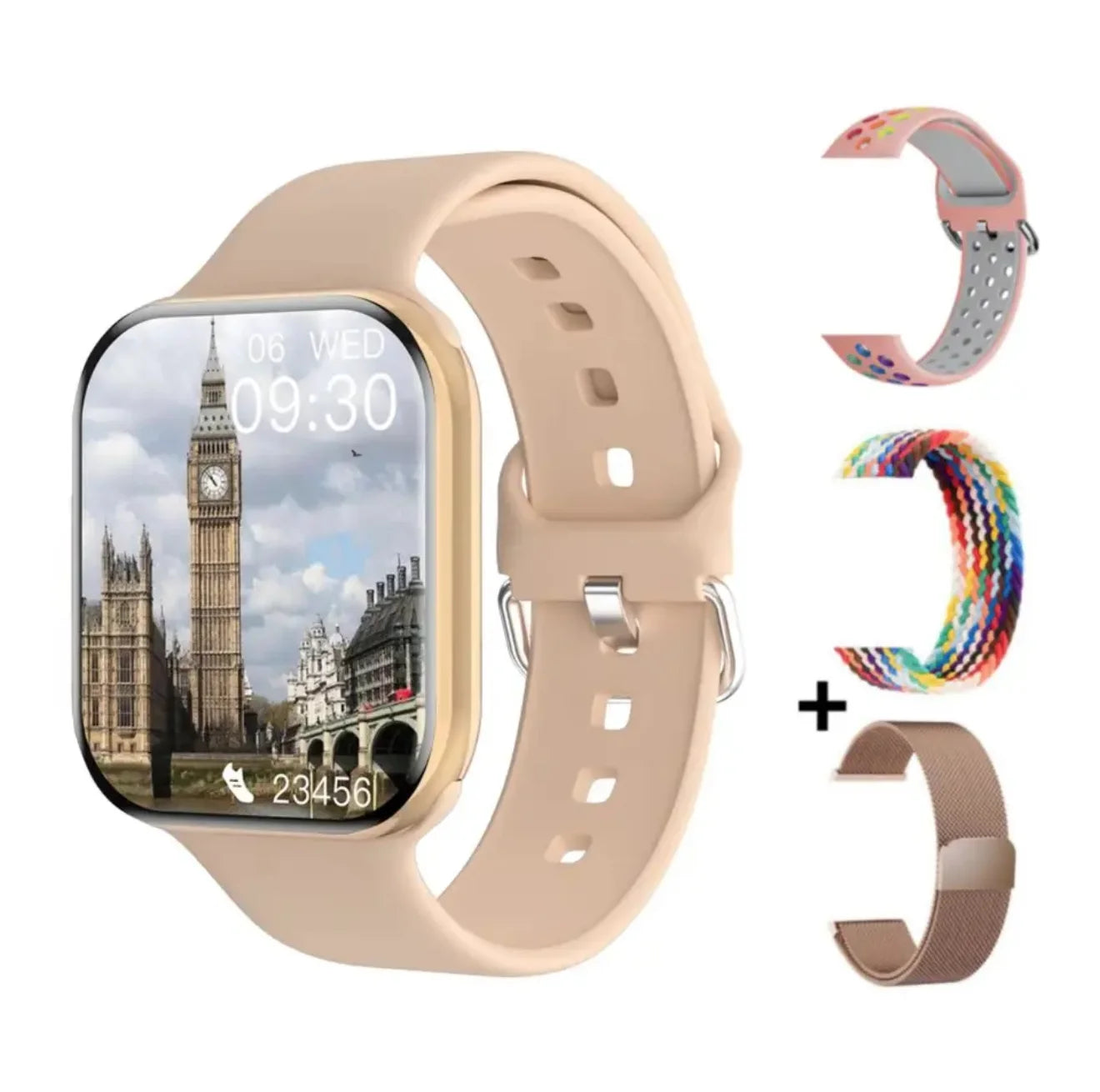 Smartwatch with Body Temp & GPS – NFC, Always-On Display, Sport Design