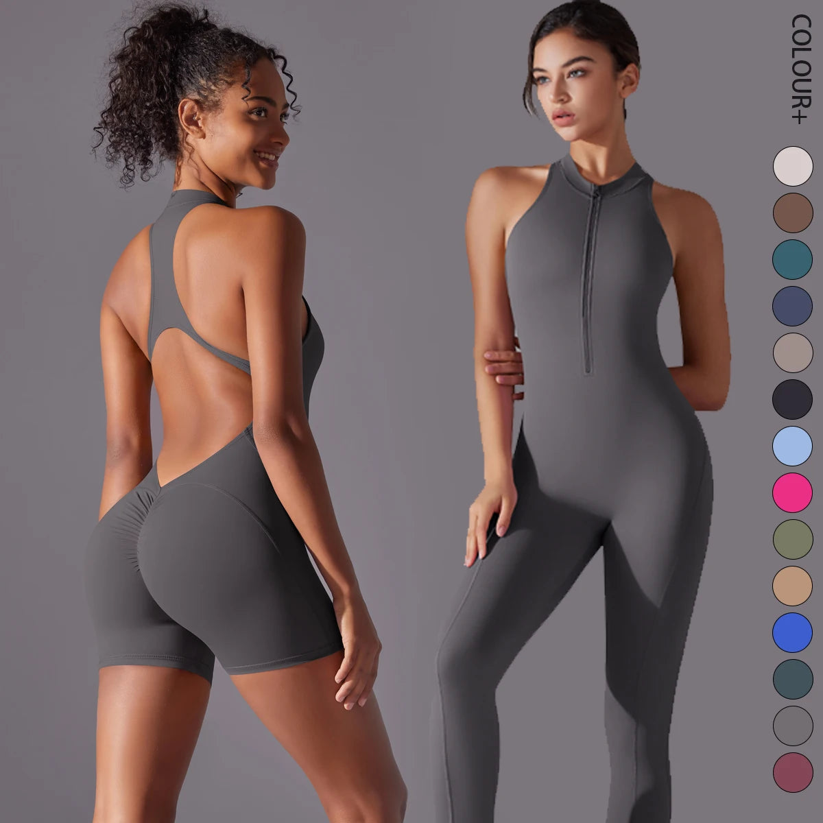 Women's Backless Yoga Jumpsuit — Tummy Control & Butt Lifting Bodysuit Sports Set