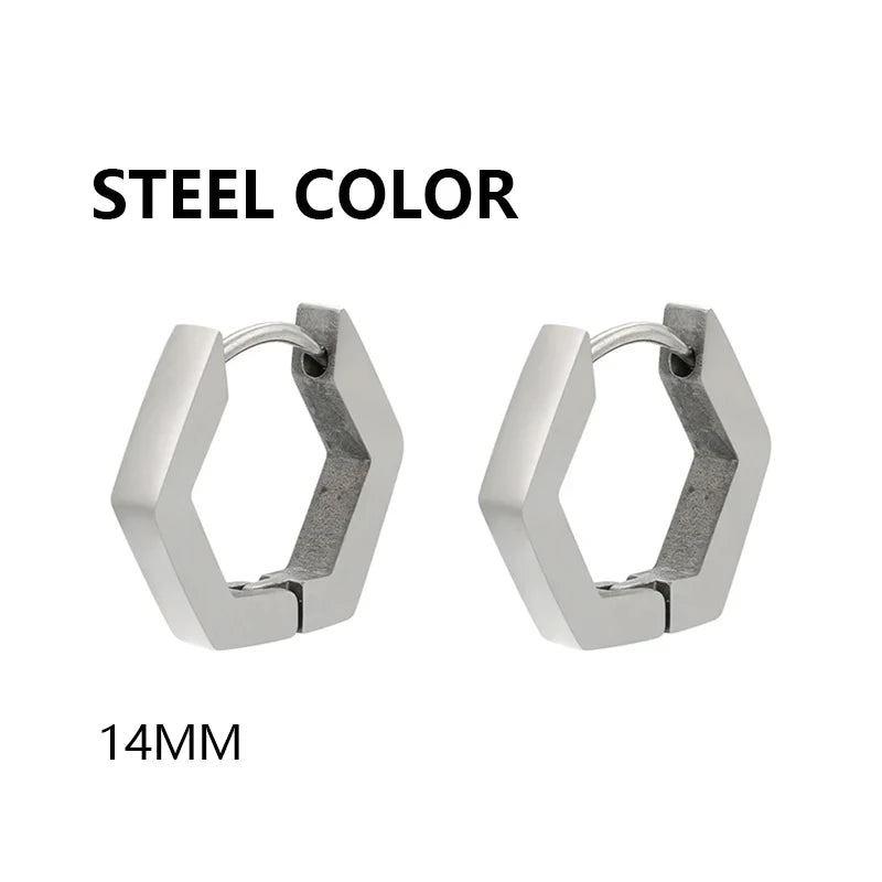 Geometric Triangle Stud Earrings – Punk Rock Style for Unisex