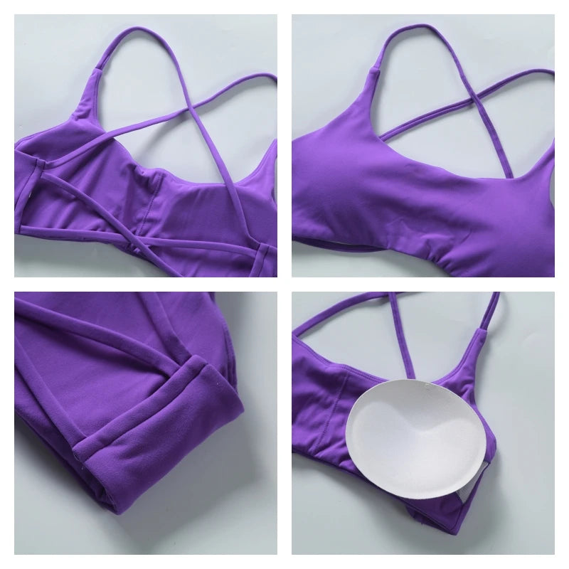 Super Soft Fabric Sexy Sports Bra Gym Top Women Higher Quality Yoga Clothes Women Sports Fitness Workout Cross Back Yoga Bra