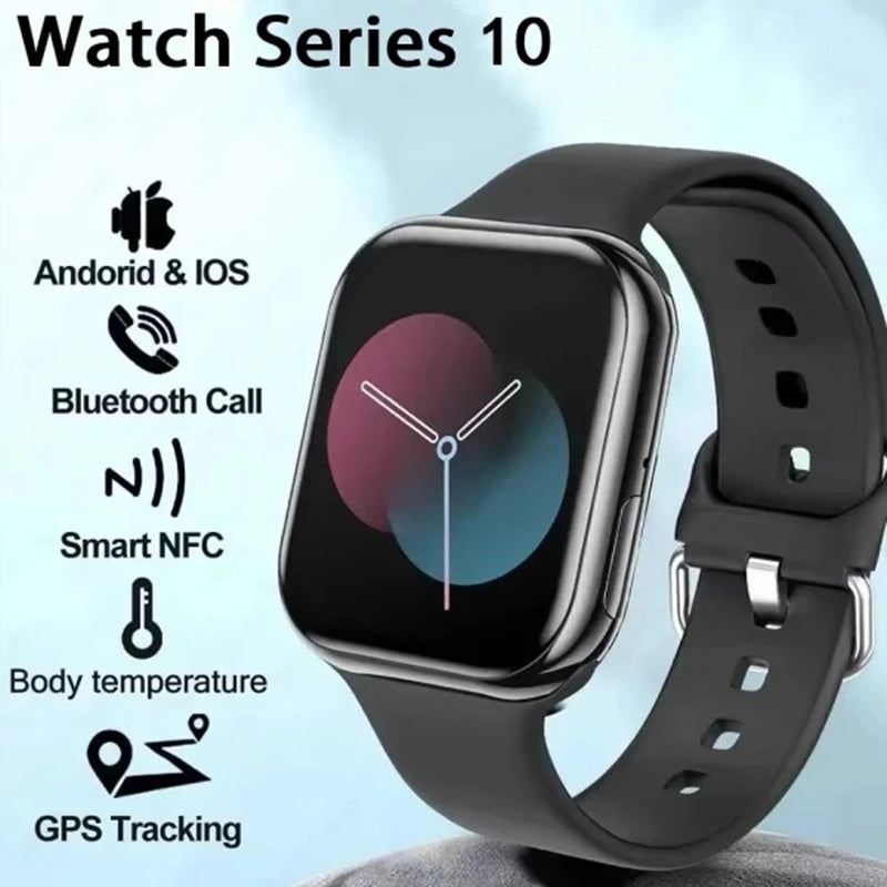 Smartwatch with Body Temp & GPS – NFC, Always-On Display, Sport Design