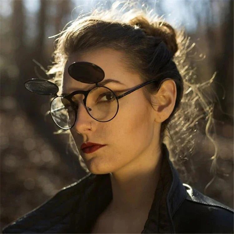 FlipLens Retro | Steampunk Double Lens Sunglasses – Style That Turns Heads