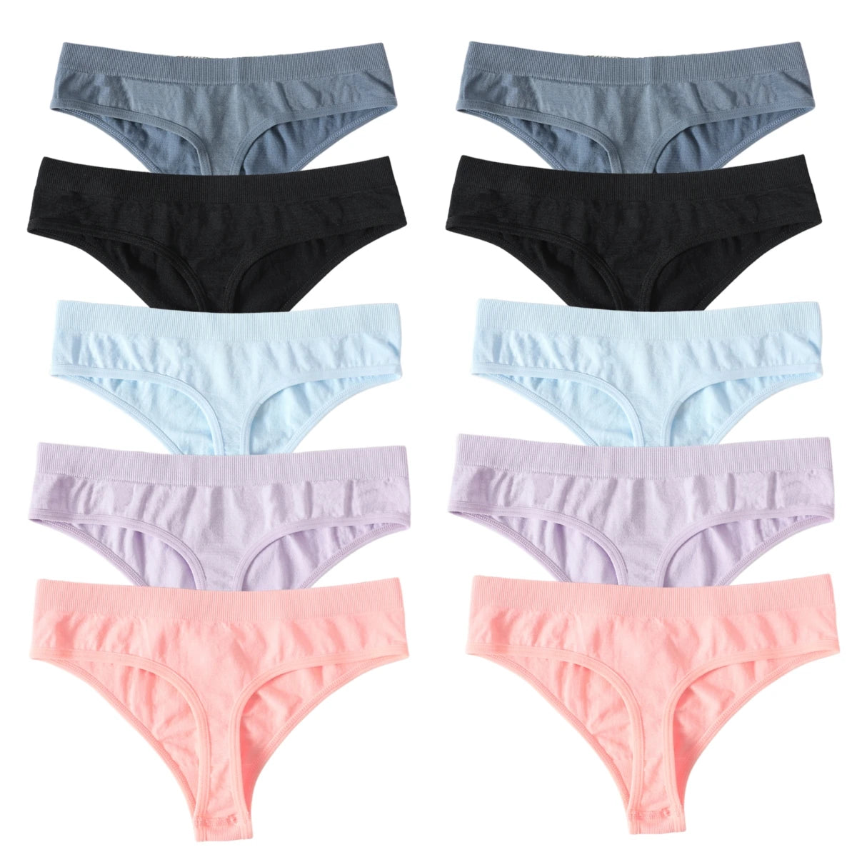 Seamless Thongs – Low Waist, Sporty – 10-Pack