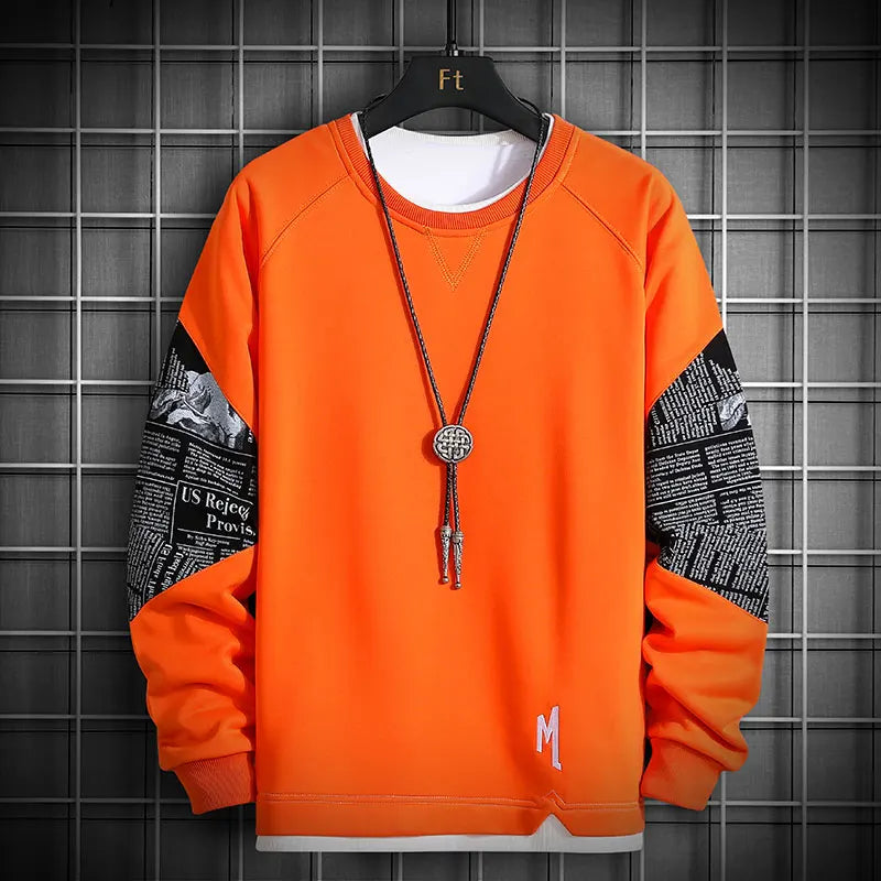 Patchwork Streetwear Crewneck