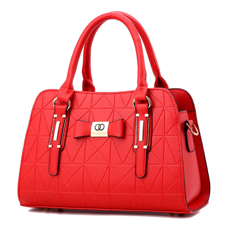 Large Capacity Casual Leather Tote | Top-Handle Bag
