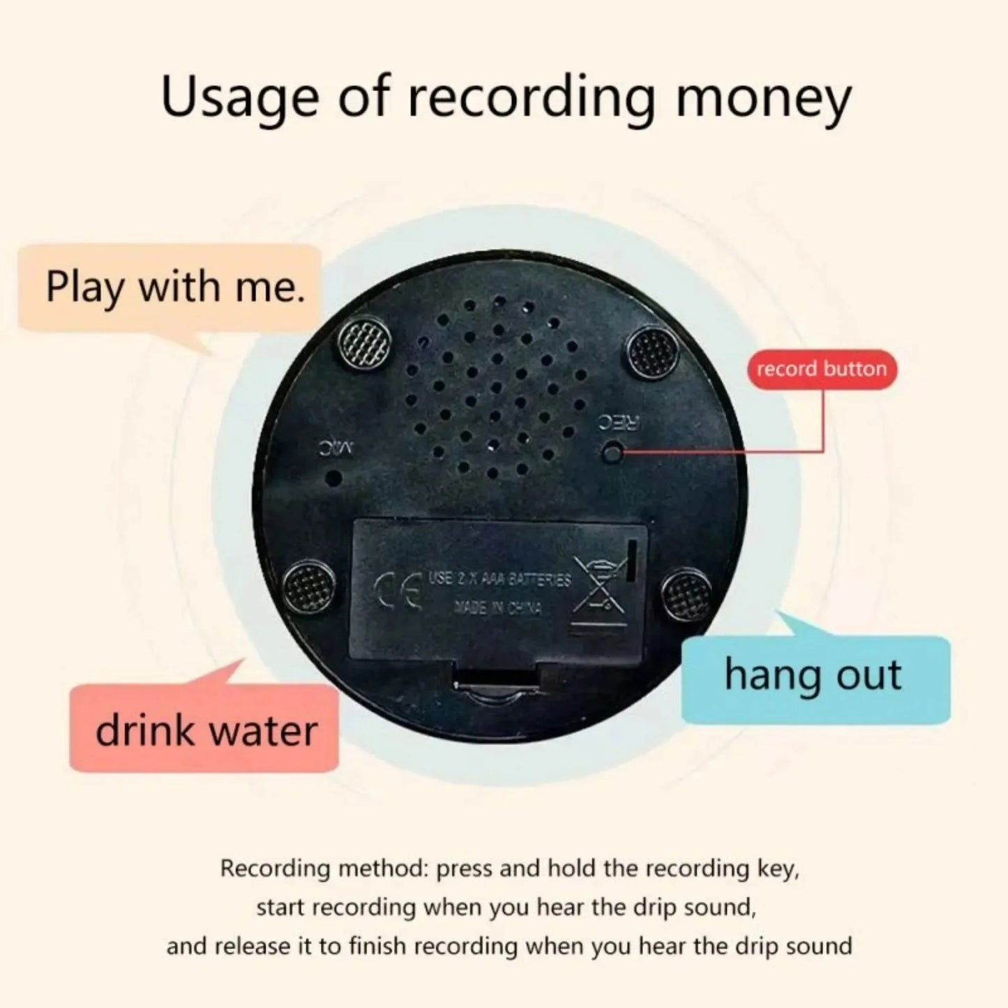 Pet Training Voice Recording Button 30 Second