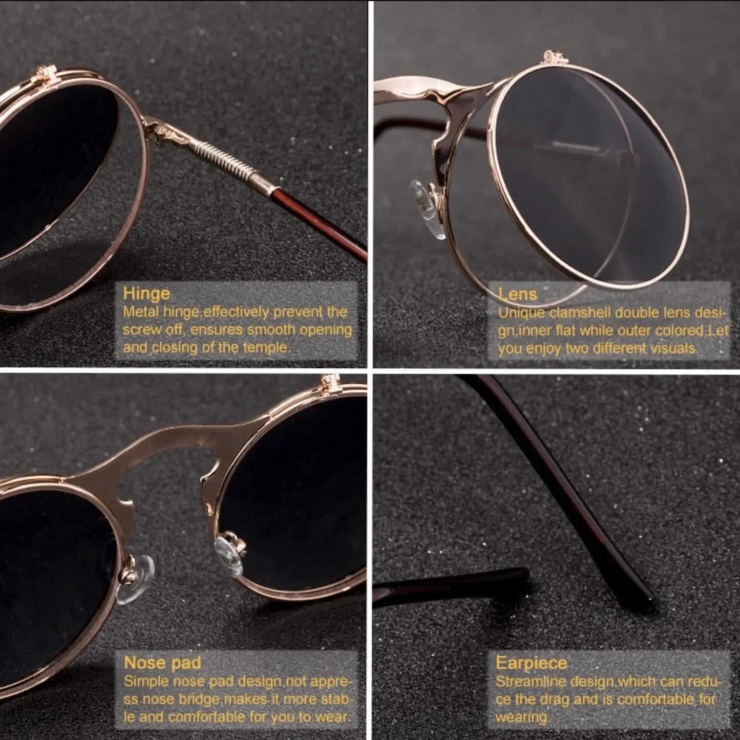 FlipLens Retro | Steampunk Double Lens Sunglasses – Style That Turns Heads