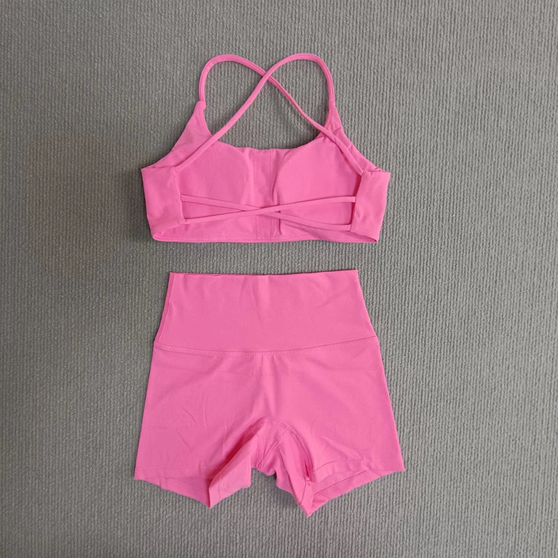 VibeFit Tracksuit – Soft Short Set with Bra