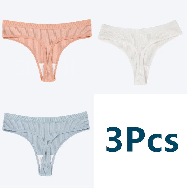 Cotton G-String Panties – Low Rise, Sexy – 3/10-Pack