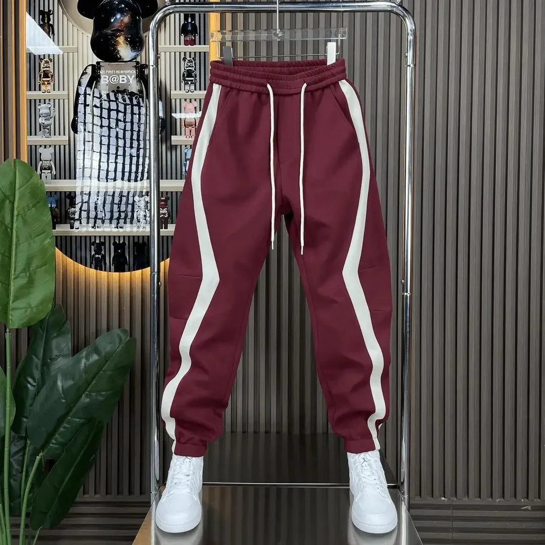 Striped Patchwork Harem Jogger Pants – Korean Autumn Trend