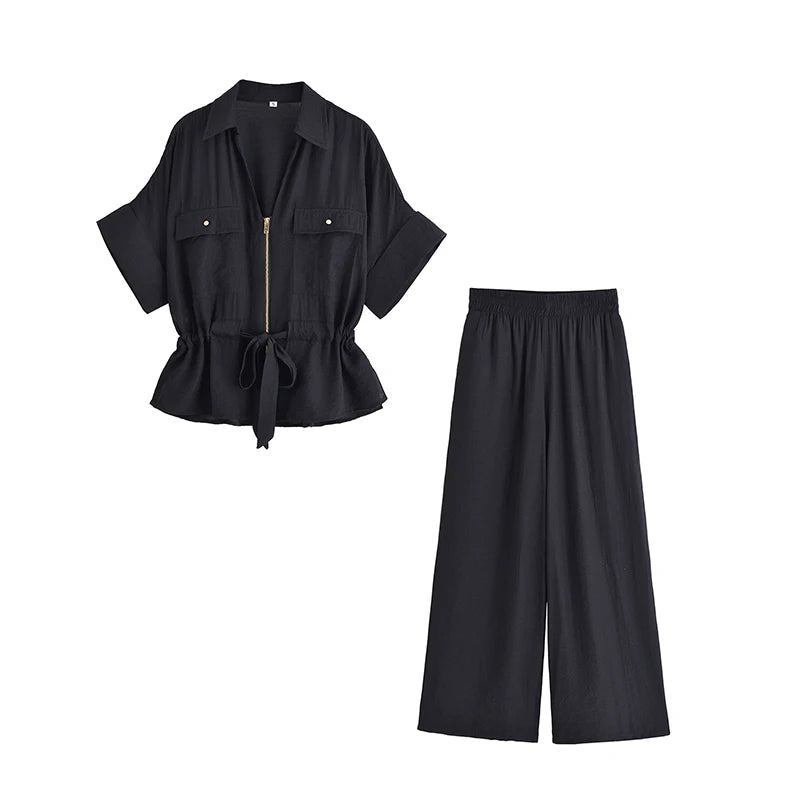 Loose Shirt & Pants Set – Chic Elegant Street Holiday Two Piece