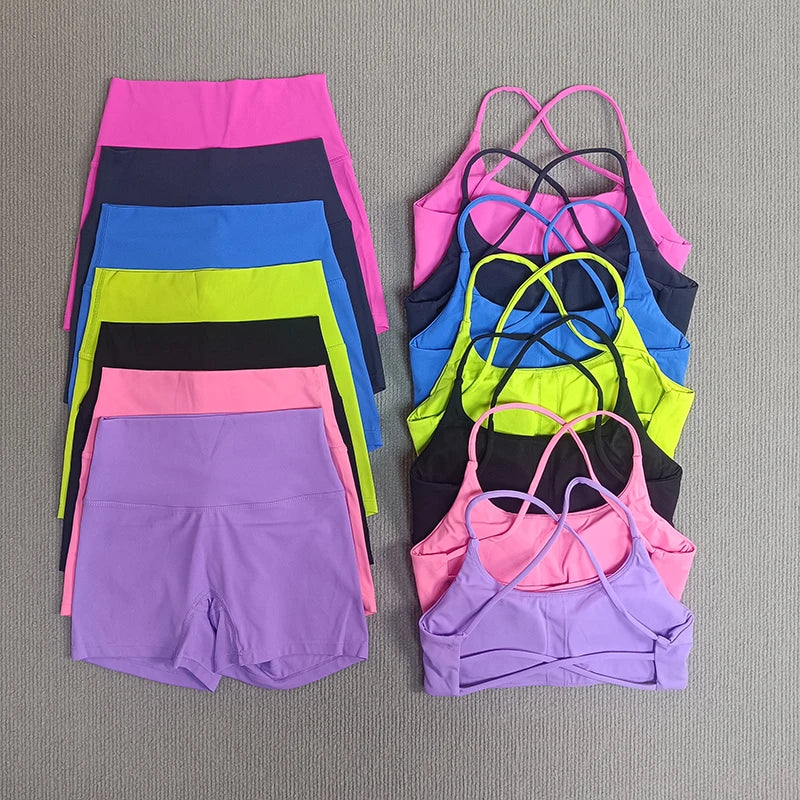 VibeFit Tracksuit – Soft Short Set with Bra