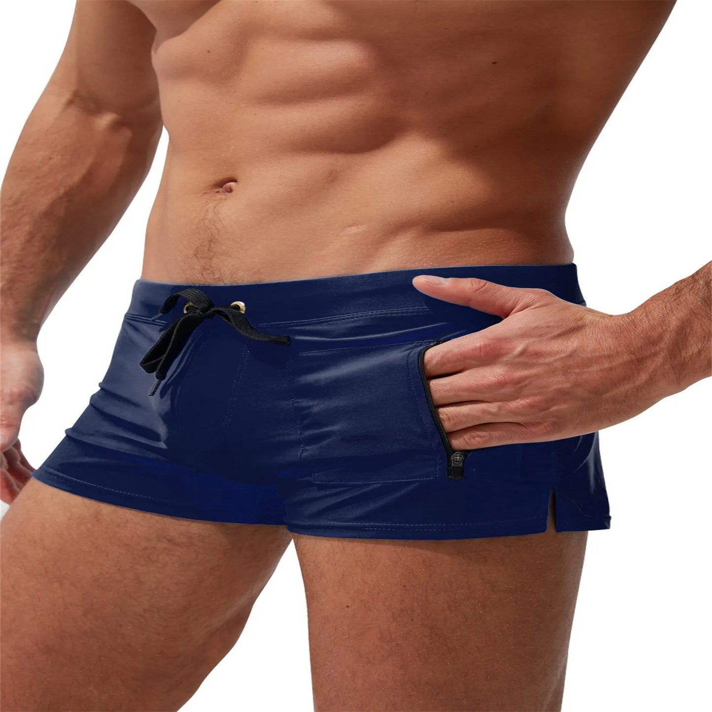 Swim Shorts with Zipper Pocket — Fast Dry Boardshort Joggers
