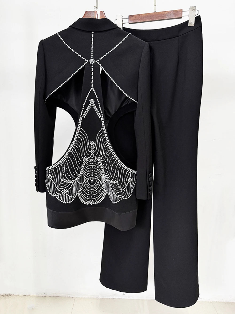 Diamond Blazer & Pants Designer Set