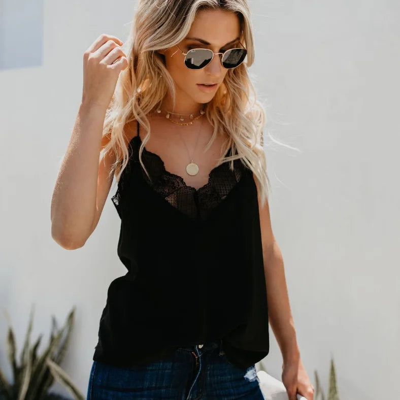 Silk Satin Tube Top — Elegant Strappy Camisole