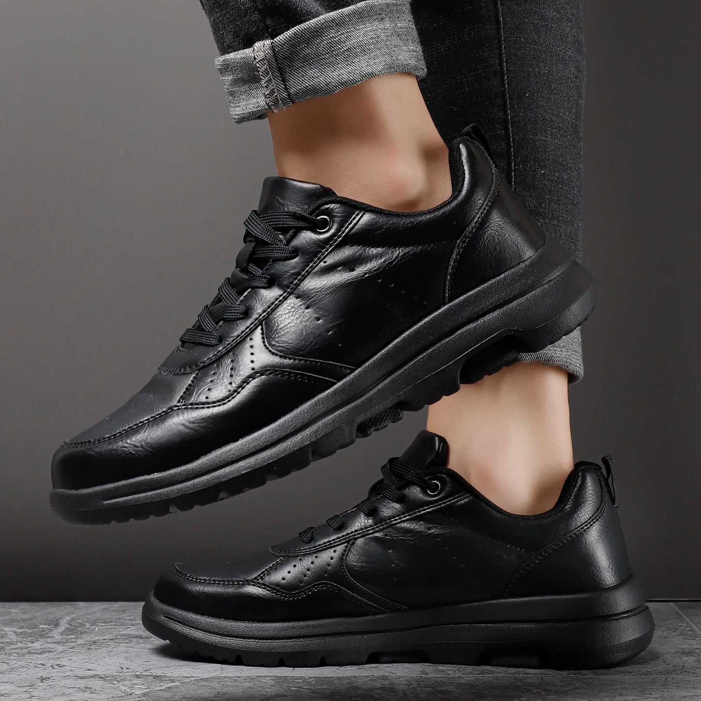 Soft Moccasin Sneakers — Casual Leather with Solid Urban Design