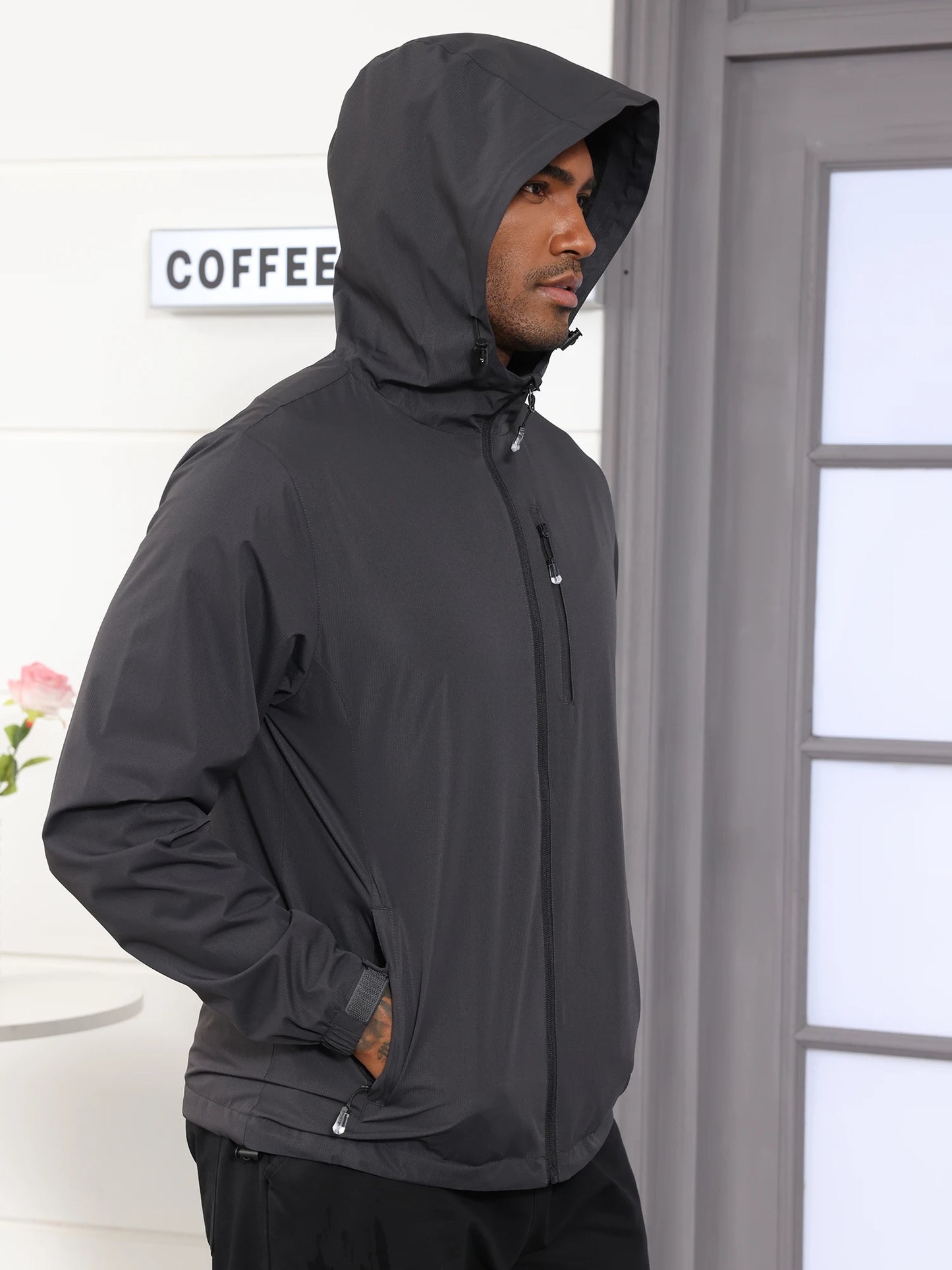 Waterproof Softshell Jacket — Outdoor Hiking & Fishing Jacket with Storage Bag