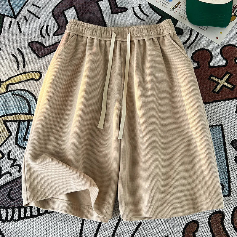 Waffle Knit Loose Shorts – Multi-Color