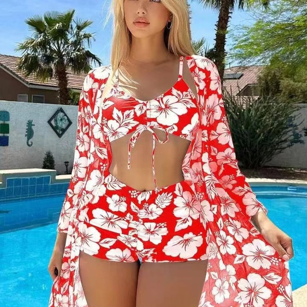 Push-Up Bikini & Wrap Skirt