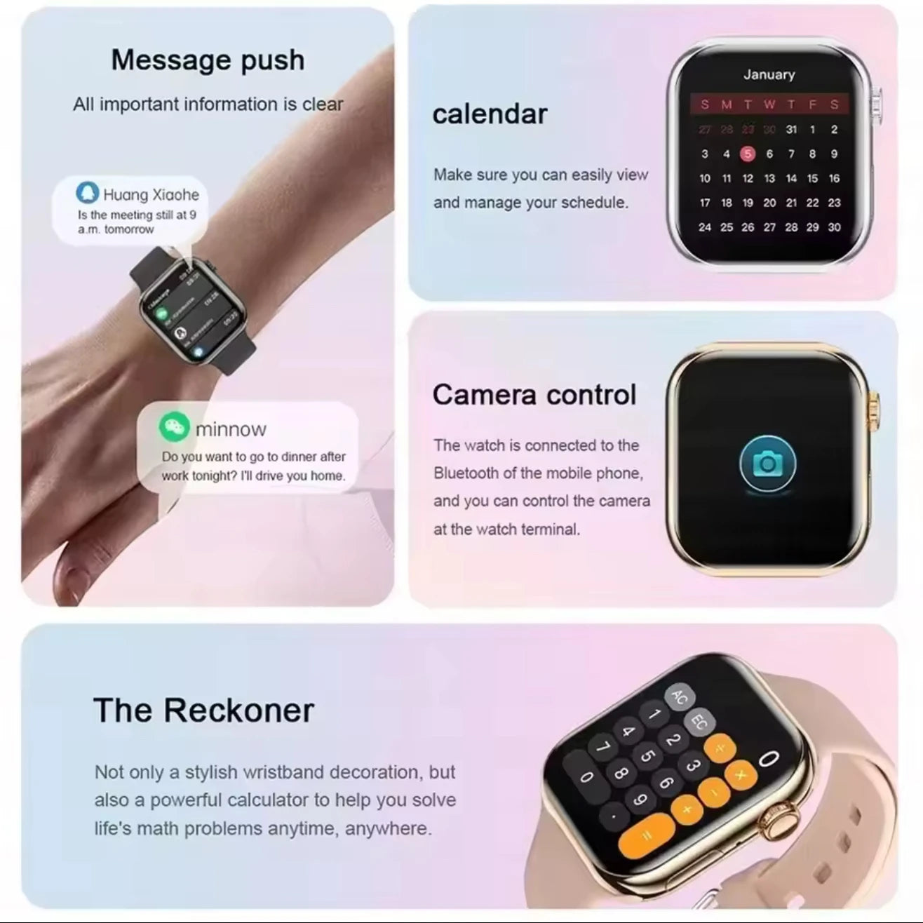 Smartwatch with Body Temp & GPS – NFC, Always-On Display, Sport Design